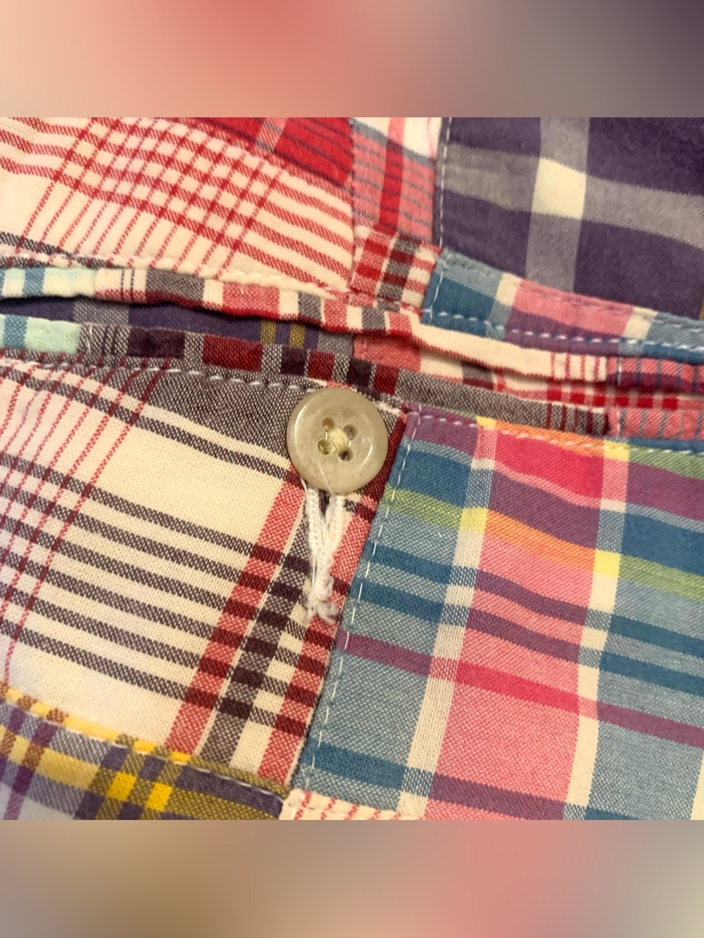 Vintage Polo Ralph Lauren Patchwork Prospect Shorts Colorful Cotton Mens Size 36 - Picture 5 of 9